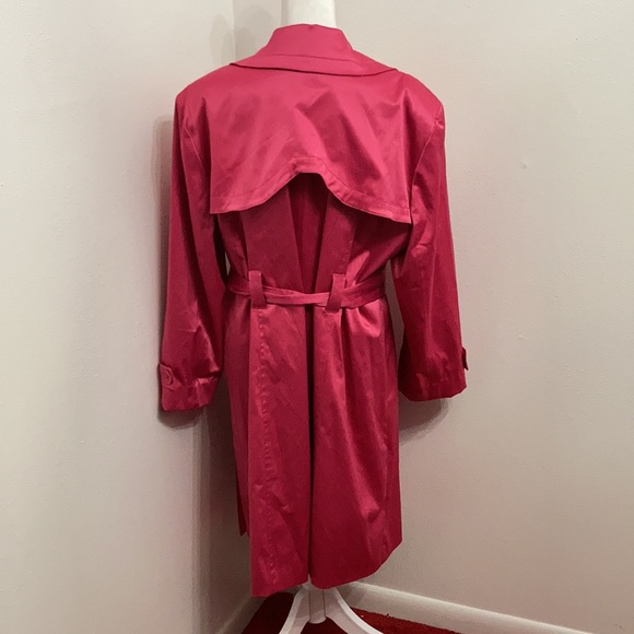 EUC Vintage NY Collection Hot Pink Full Length Button Down Coat Size XL - Picture 5 of 13